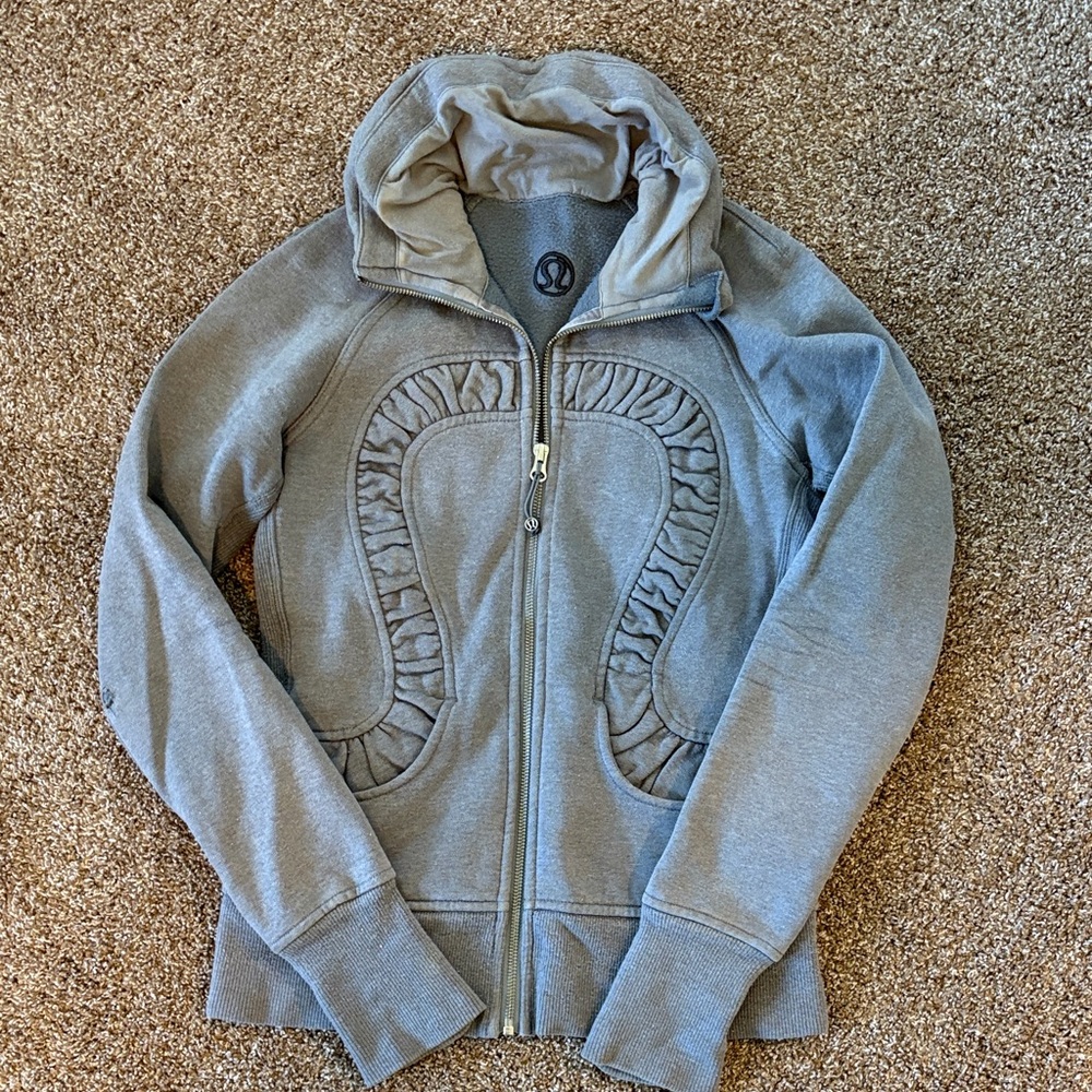lululemon athletica Gray sparkle scuba sweatshirt